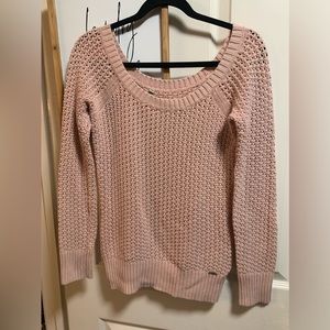 Guess pink long sleeve scoop necked sweater size medium